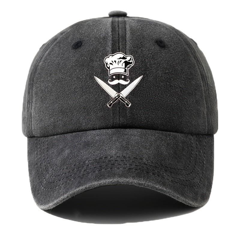 Men'S Baseball Cap Unisex Cartoon Print Adjustable Fashion Versatile Duckbill Hat Suitable for Outdoor Camping, Hiking, Fishing