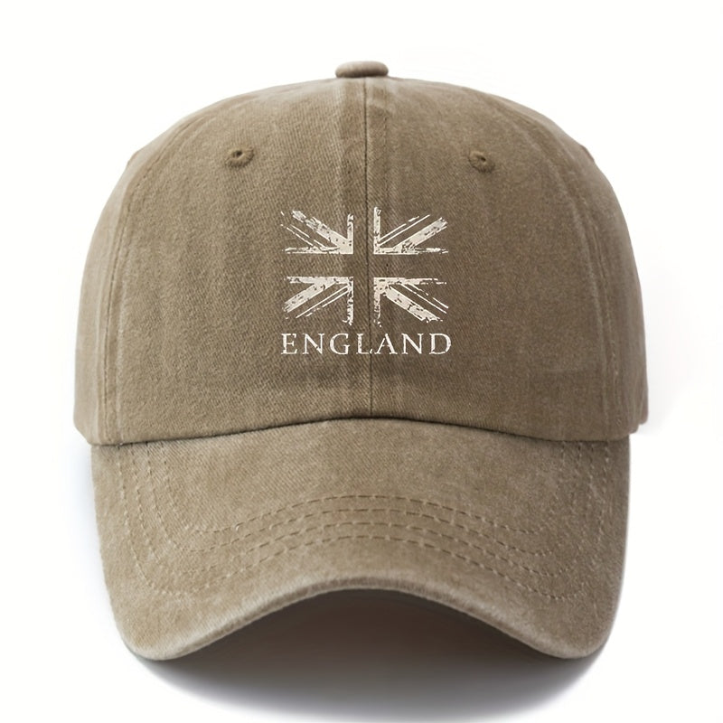 A Versatile British Flag Baseball Cap for Both Men And Women, a Classic Vintage Washed Outdoor Lightweight Curved Brim Hat, a Trucker Hat, Suitable for Outdoor Vacations, Camping, And Other Leisure Occasions