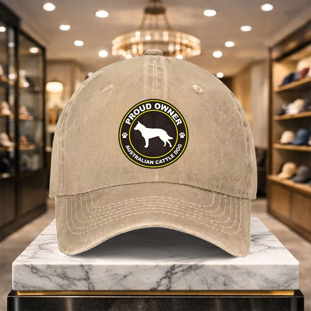 A Casual And Versatile Australian Cattle Dog Baseball Cap with Adjustable Design, Suitable for Outdoor Sports And Everyday Casual Wear. A Casual Street Hat for Casual Outfits