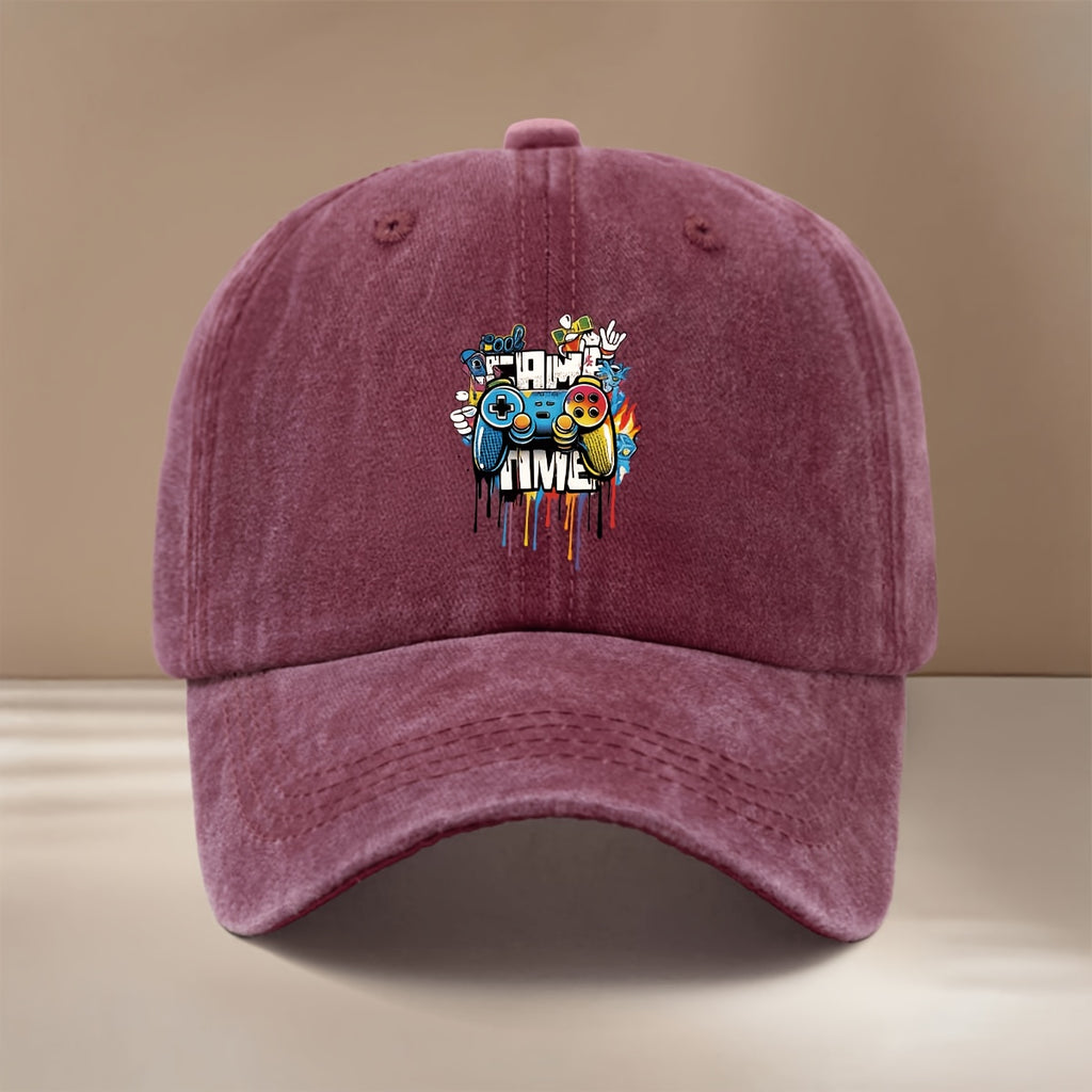This Is a Comfortable And Stylish Baseball Cap Featuring a GAME TIME Design. It Has an Adjustable Size And Is Suitable for Both Men And Women. The Easy And Unique Duckbill Cap Is Perfect for Outdoor Sports, Gatherings, And Camping