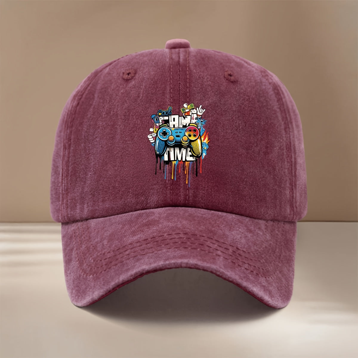 This Is a Comfortable And Stylish Baseball Cap Featuring a GAME TIME Design. It Has an Adjustable Size And Is Suitable for Both Men And Women. The Easy And Unique Duckbill Cap Is Perfect for Outdoor Sports, Gatherings, And Camping