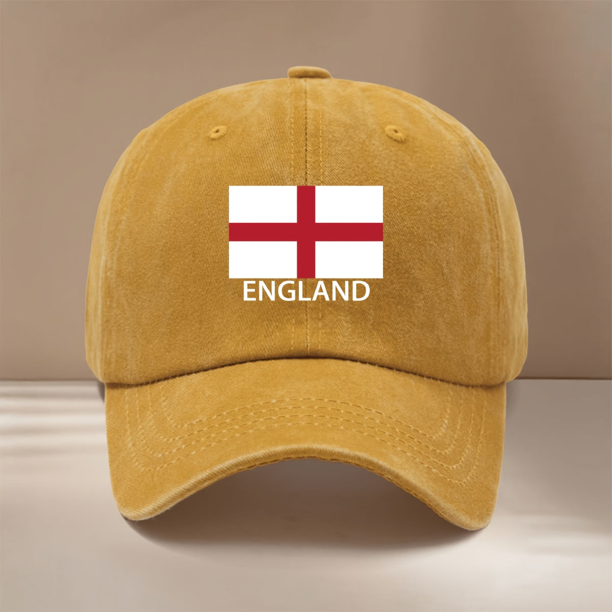 ENGLAND Letter Flag Printed Pattern Baseball Cap All Seasons Duckbill Cap Trendy Textured Casual Hat Comfortable Lightweight Hip-Hop Cap Unisex 6-Panel Cap Adjustable Size Easy Fashion Style Versatile Sports Event Support Vacation Travel Gathering C