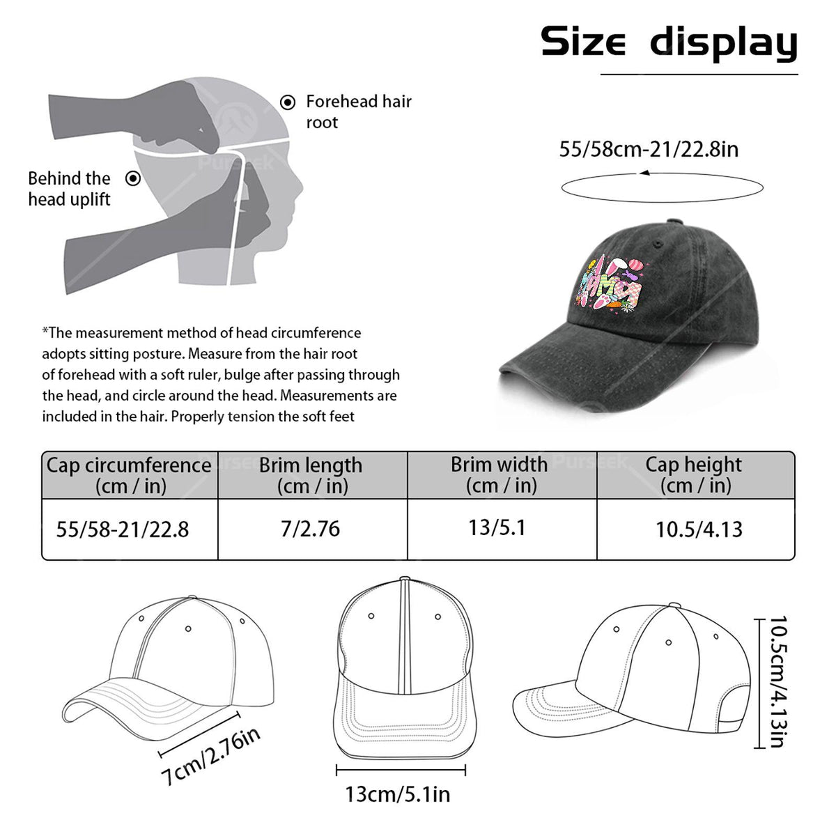 Easter Mama Bunny Ears Coquette Bow Easter Rabbit Baseball Hat Unisex Trendy