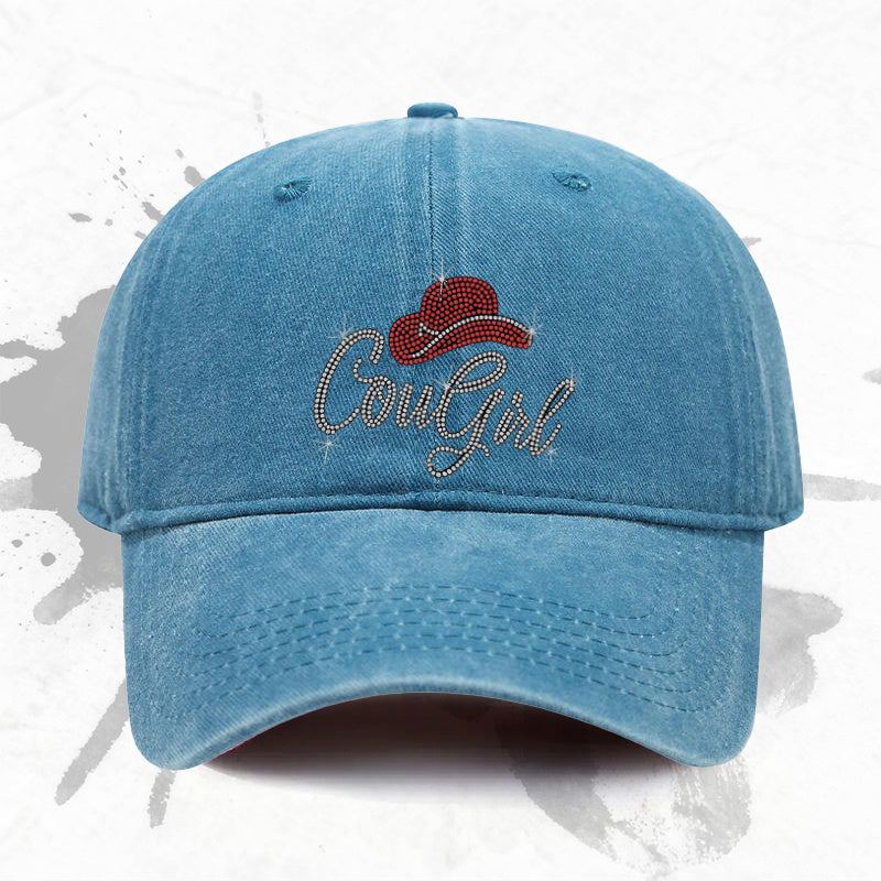 1P 1pc, "Cowgirl" Adjustable Baseball Cap, Lightweight Printed Women's Hat, "Cowboy Style" Men's Trendy Cap, an Ideal Gift for Weddings, Parties, and Birthdays.