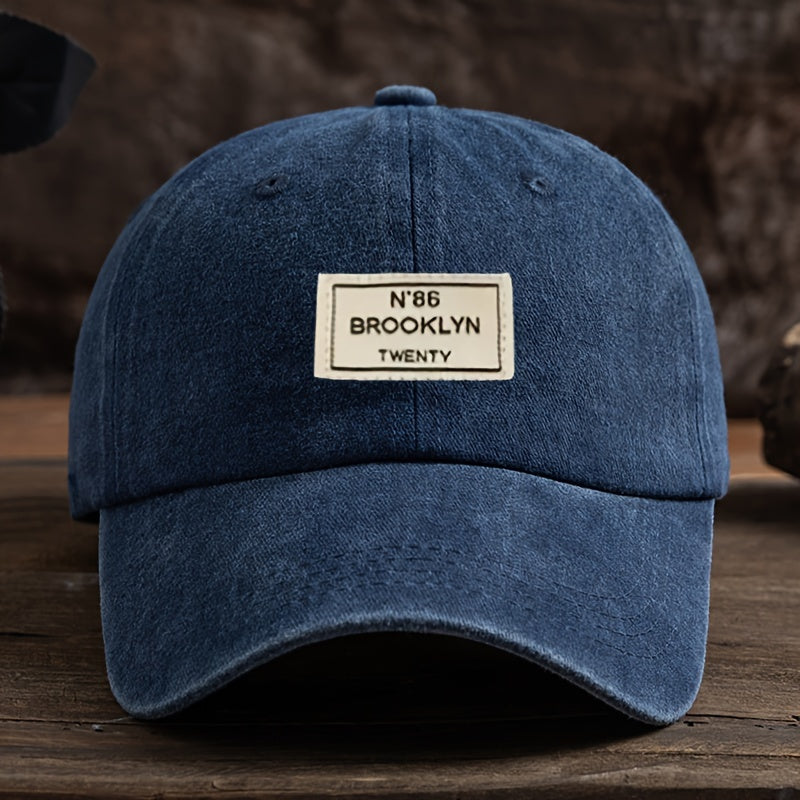 Men'S American Vintage Baseball Cap, Stylish And Versatile, Adjustable Curved Brim Duckbill Hat for Outdoor Fashion