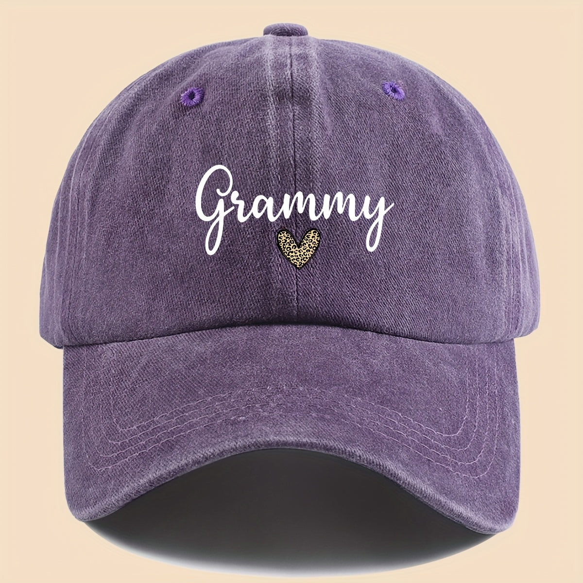 1pc Fashionable "Love And Grammy" Fun Print Baseball Cap, Minimalist Pattern Design, Black Papa Trucker Hat, Breathable And Comfortable, Solid Color Easy, Vintage Soft Top Curved Brim Dad Hat, Adjustable Size, Unisex, Youth Couple Skateboard Hat, C