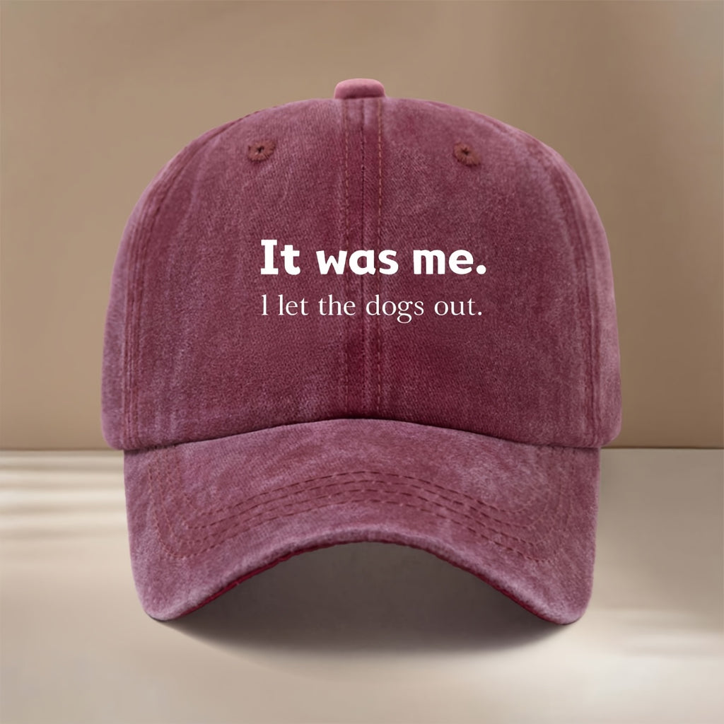 This Is a "IT Was Me." Printed Baseball Cap with a Relaxed, Adjustable Fit. It's a Unisex Hip-hop Hat, a Comfortable and Simple Snapback Cap Suitable for Outdoor Sports, Dinners, and Camping. It's a Lightweight,  Curved-brim Hat That Pairs Well
