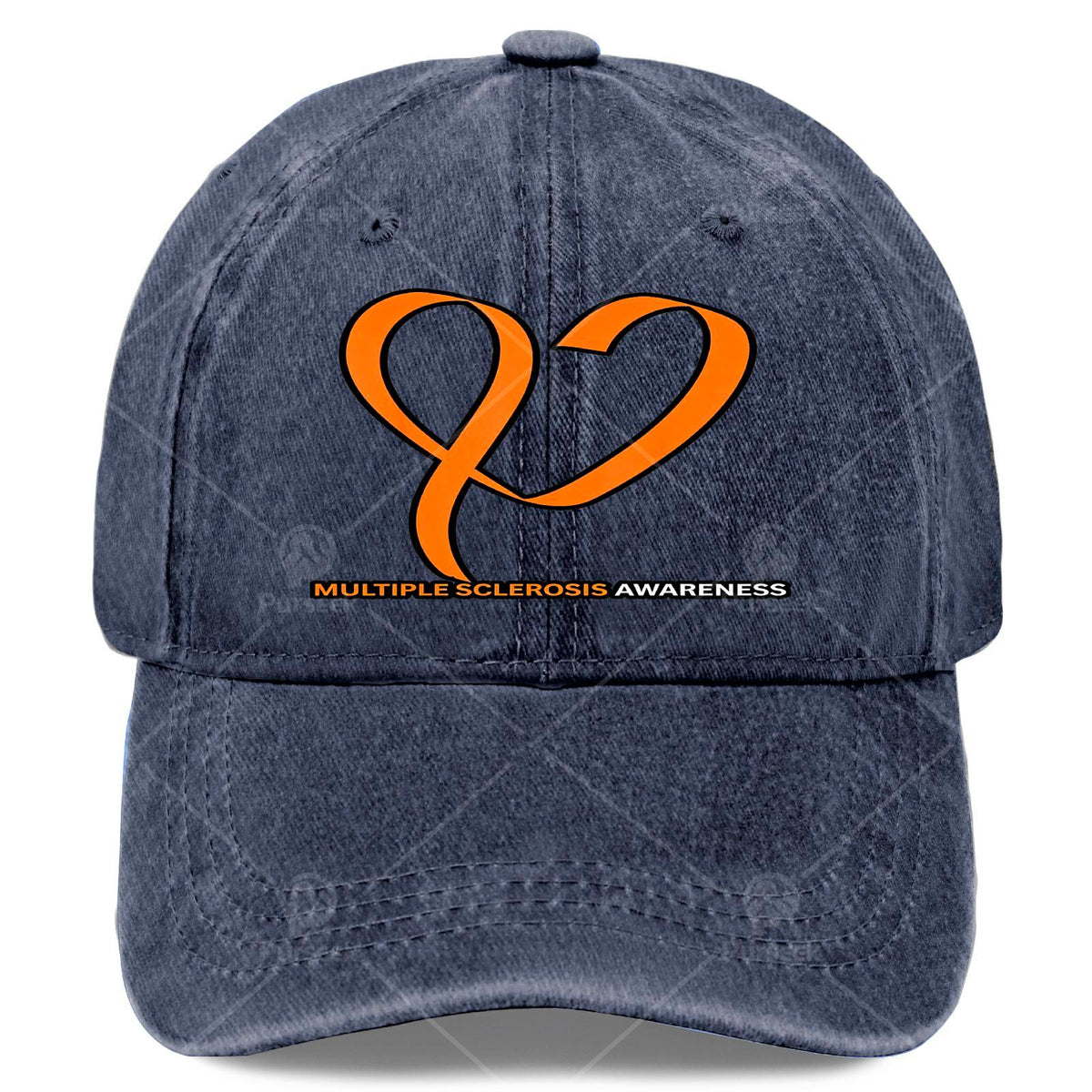In March We Wear Orange Multiple Sclerosis Awareness MS Baseball Hat Unisex Low