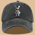 1pc Trendy Creative Cyberpunk Style Mechanical Rabbit Pattern Printed Baseball Cap, Lightweight Comfortable Breathable Sun Hat, Fashionable Easy Aesthetic Men And Women'S Cap, Adjustable Size, Trucker Dad Hat, Mom'S Beach Vacation Hat
