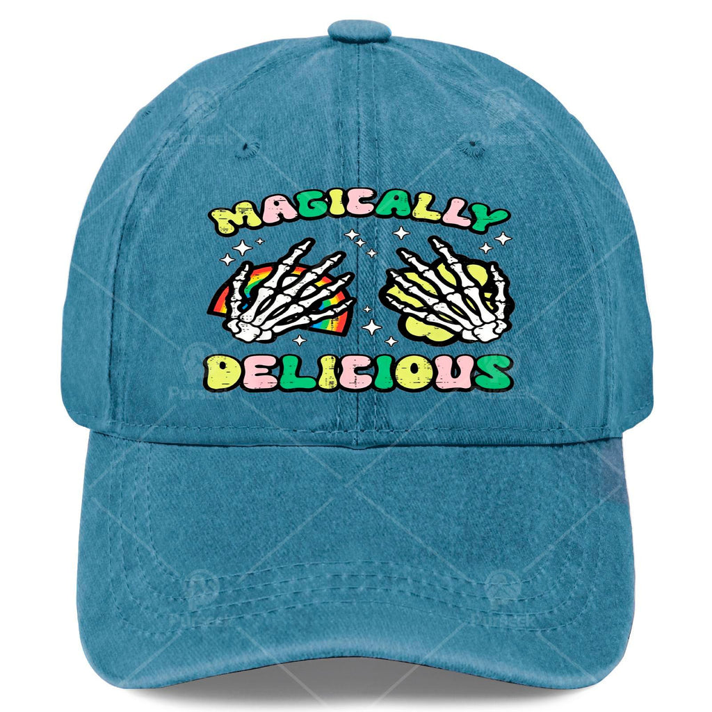 St. Patrick's Day Gothic Skeleton Hand Cap with Irish Print - Adjustable Low-Profile Baseball Hat Suitable for Men & Women, Machine Washable, Themed for Parades, Pubs & Daily Wear