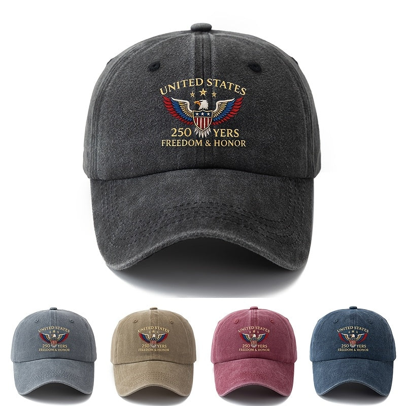 A Unisex Fashionable and Versatile Printed UNITED STATES Eagle Baseball Cap, Featuring a Classic Vintage Washed Outdoor Lightweight Curved Brim. This Trucker Baseball Cap Is Suitable for Casual Occasions Such as Outdoor Vacations