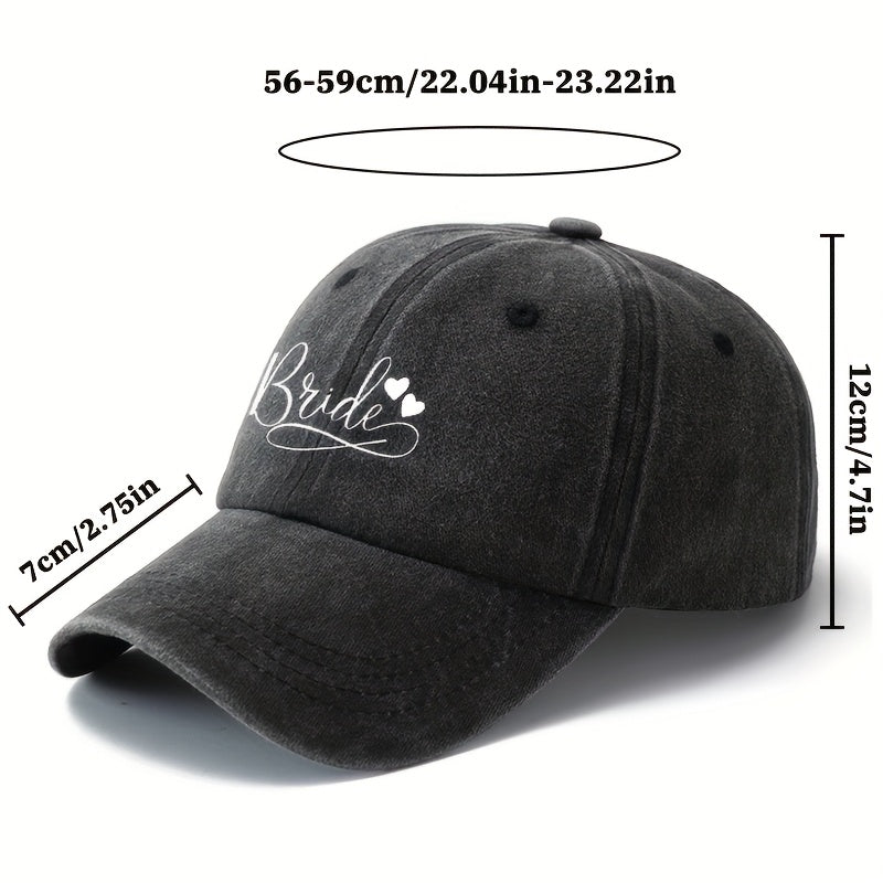MAKEFGE Stylish Trucker Hat Suitable for Men & Women - Lightweight Polyester Bride & Groom Bride Graphic Cap, Casual Outdoor Wedding Party Hat, Versatile for Daily Wear & Special Events (Hand Washable)