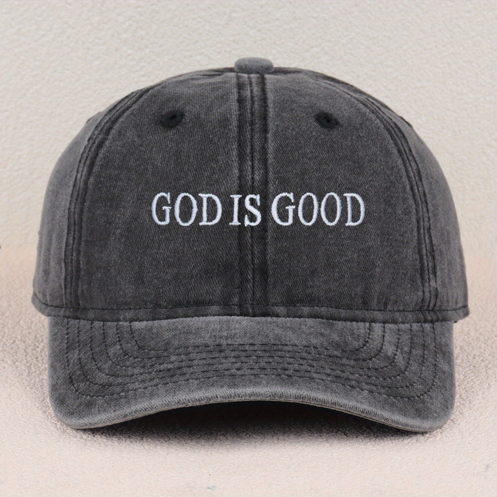 GOD IS GOOD Letter Embroidery Casual Daily Adjustable Baseball Cap