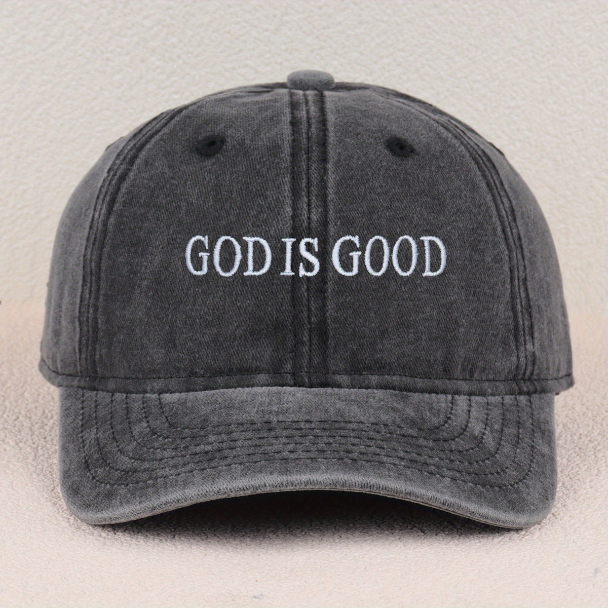 GOD IS GOOD Letter Embroidery Casual Daily Adjustable Baseball Cap