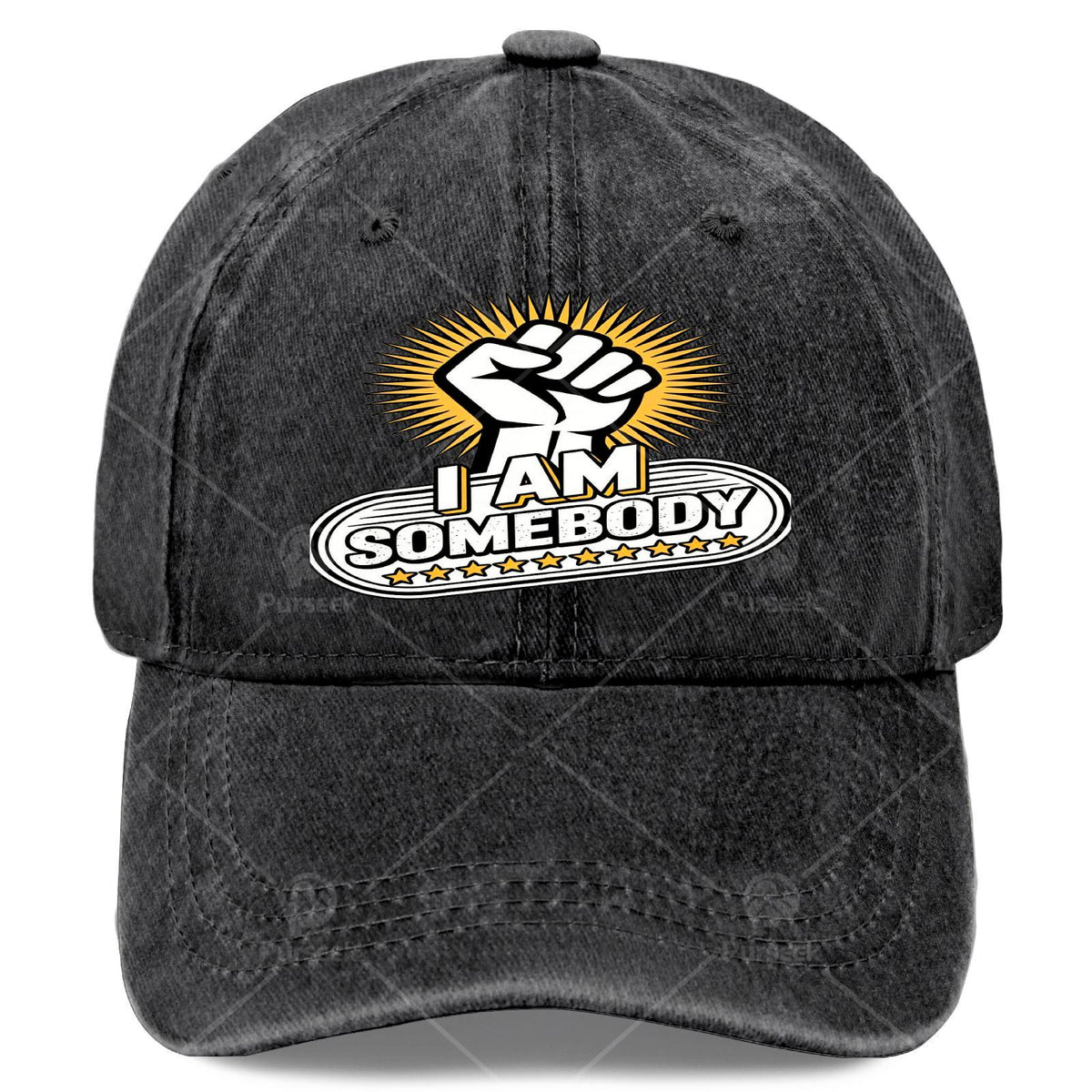 Unisex Cool Washed Baseball with The Positive Affirmation 'I Am Somebody'