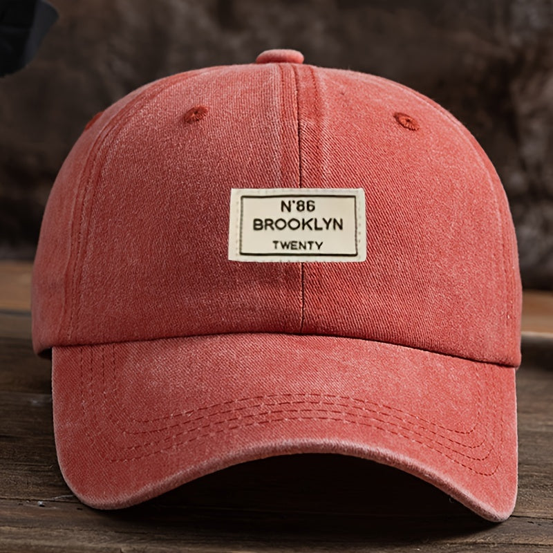 Men'S American Vintage Baseball Cap, Stylish And Versatile, Adjustable Curved Brim Duckbill Hat for Outdoor Fashion