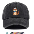 1pc Cartoon Otter Print Baseball Cap, Cute Animal Pattern Sun Hat, Fashion Casual Trendy Cap, Unisex Adjustable Duckbill Cap, Outdoor Travel Sunshade Hat, Outfit Hat, Bestie Shopping Photography Hat, Hiking Riding Hat, Daily Commute Versatile Hat