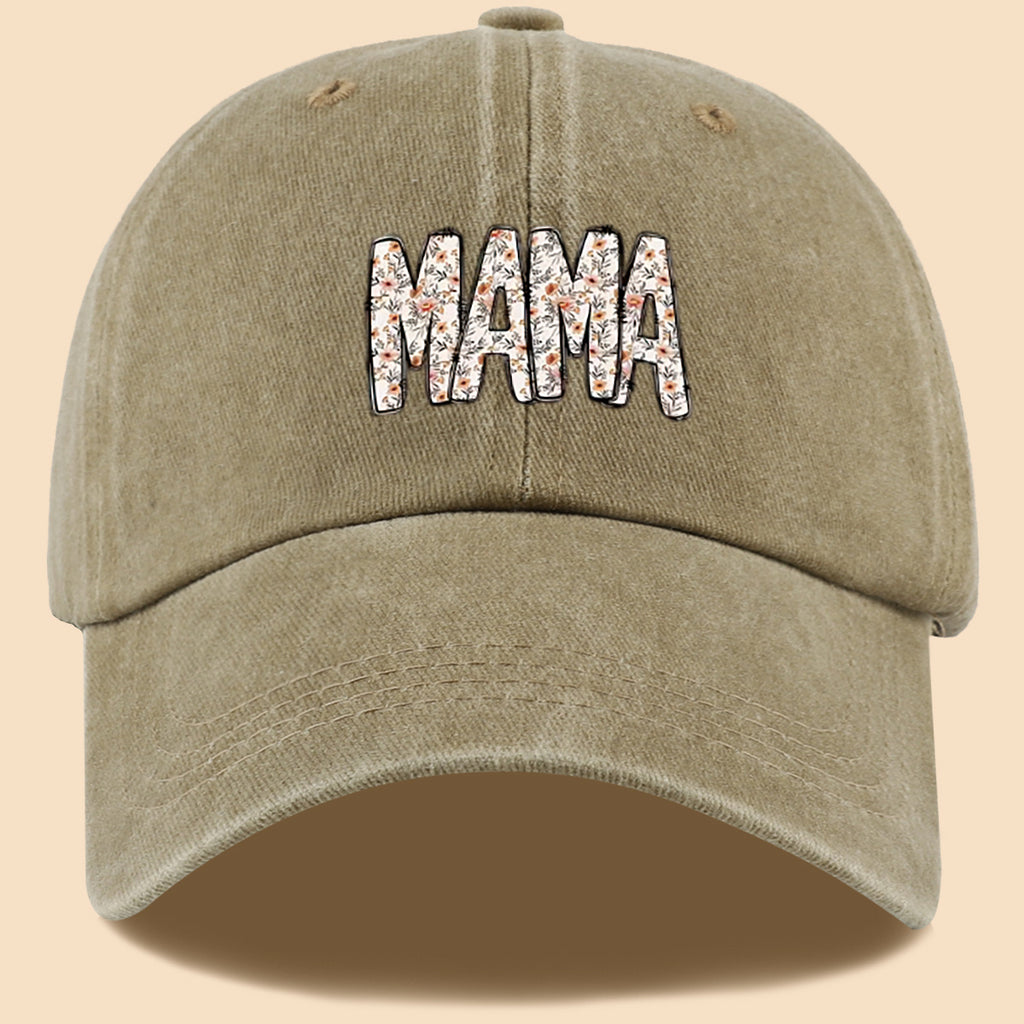 1pc 1pcs "Mom" Floral & Letter Print Baseball Cap Suitable for for Men & Women, Adjustable Duckbill Hat with Mom-Themed, Breathable Unisex Cap for Outdoor, Travel, Gifts for Mom, Birthdays, Casual Wear - Fashionable Duckbill Cap