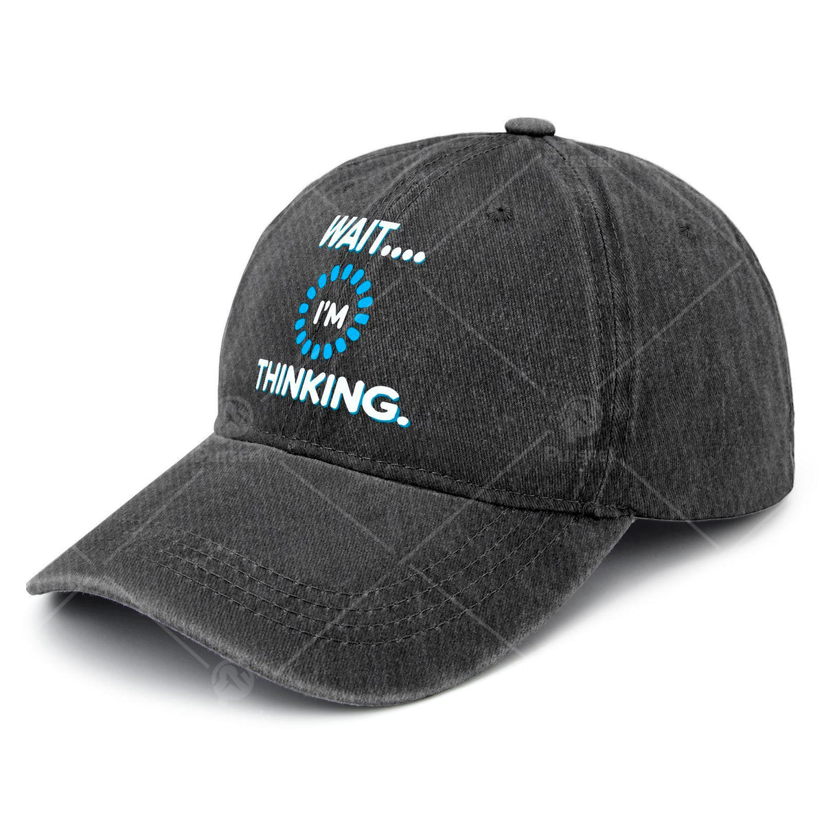 WAIT IM THINKING Baseball Cap Unisex Washed Vintage Soft Top Cap