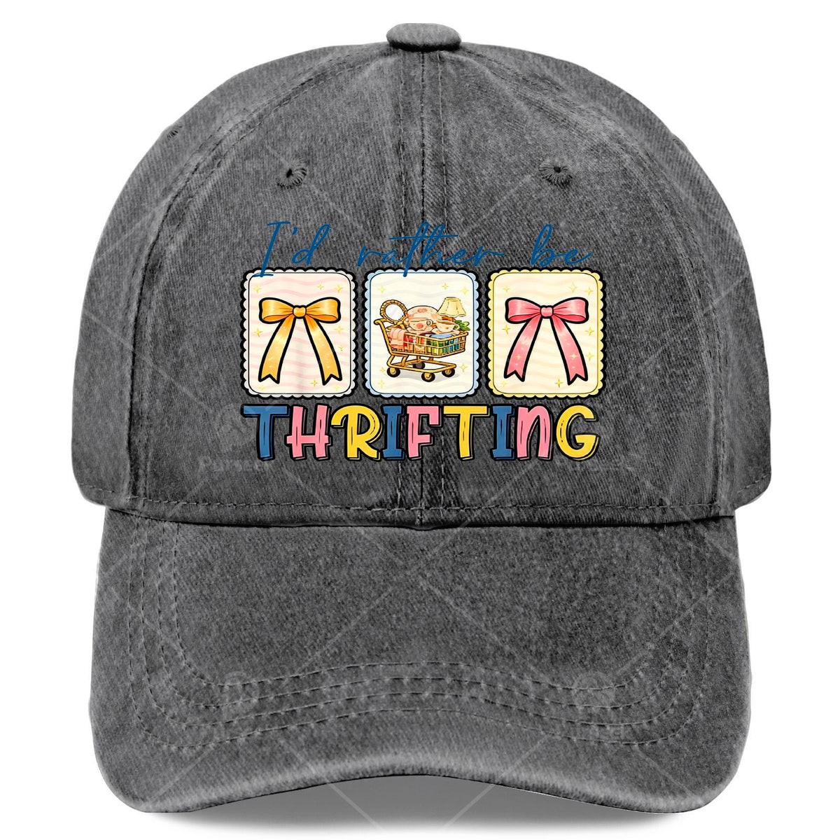 Thrifting Lover Vintage Coquette Bow Id Rather Be Thrifting Baseball Hat