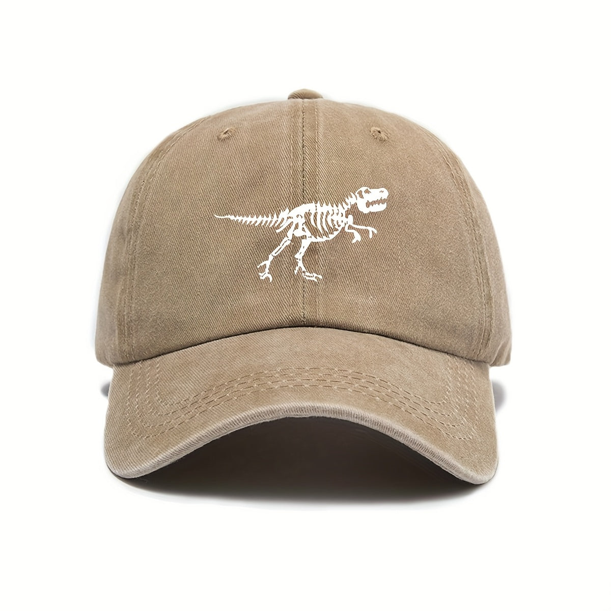 Urban Style Dinosaur Skeleton Printed Baseball Cap - Adjustable Size, Sun Protection, Unisex Stylish Casual Cap