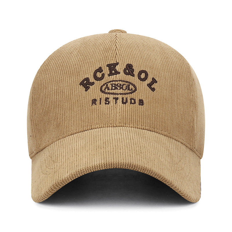 New Corduroy Hats for Autumn And Winter, Thickened And Warm, Suitable for Both Men And Women, Designed to Make The Face Look Smaller
