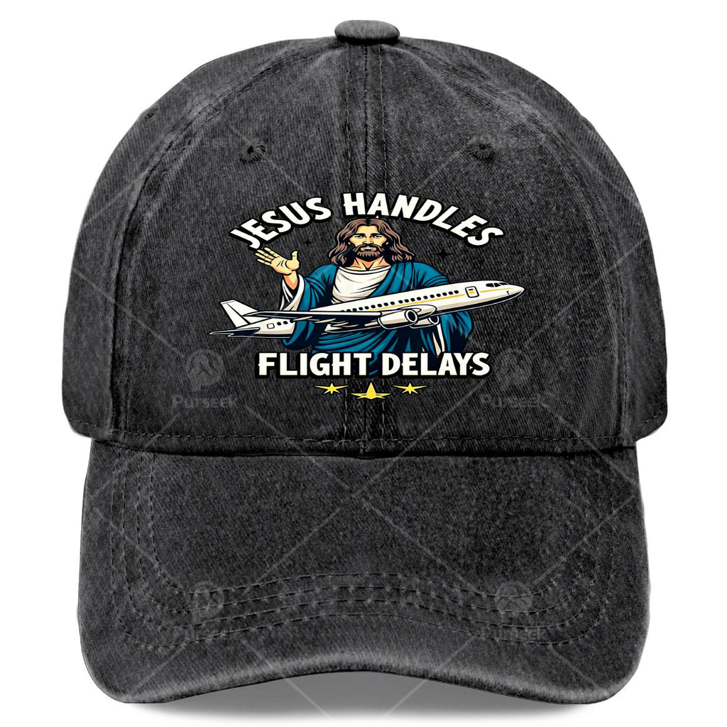 Unisex Fashion Washed-Out Baseball Shirt, Themed Around Faith And Travel Delays