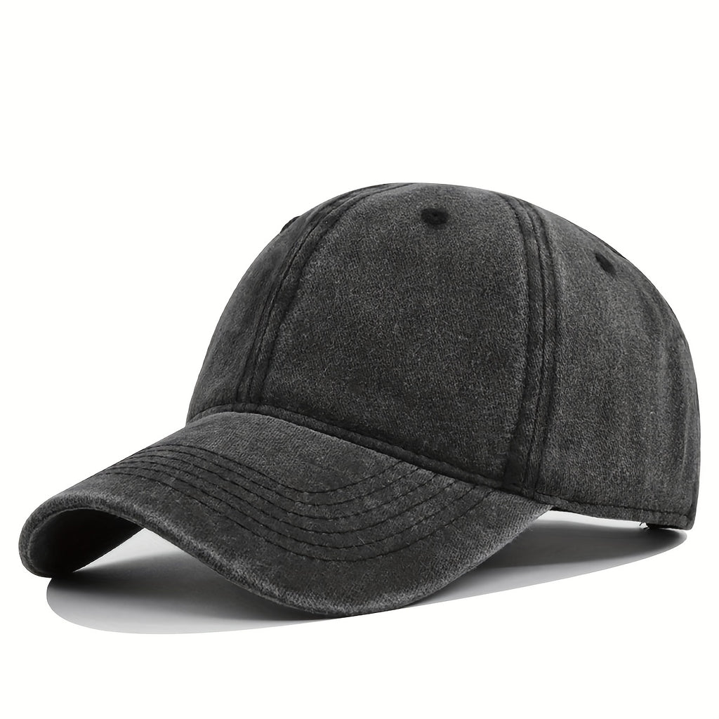 Men'S Summer Casual Washed Baseball Cap, Lightweight Adjustable Outdoor Sun Hat for Everyday