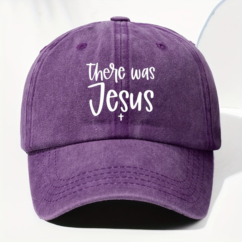 Adjustable Vintage Baseball Cap with "There Was " Printed on It - Lightweight, Sunscreen, Polyester, Available in a Variety of Colors - Perfect for Outdoor Wear, Baseball Cap
