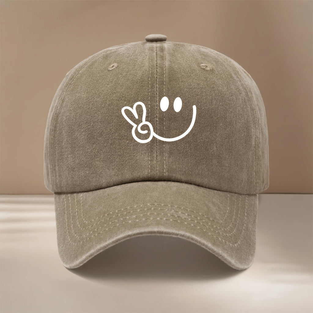 Printed Yeezy Face Pattern Baseball Cap Casual Style 6-Panel Hat Trendy Textured Casual Hat Lightweight Comfortable Duckbill Cap Unisex Curved Brim Hat Hip-Hop Cap Adjustable Size Easy Fashion All-Season Sports Event Support Matching Vacation Travel