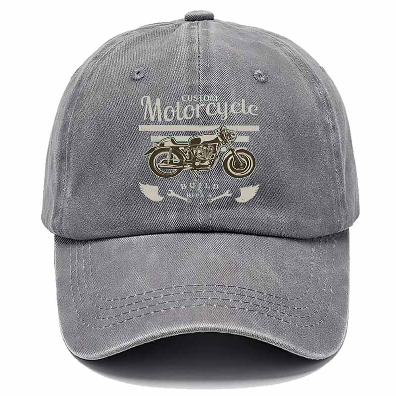 Vintage Motorcycle Design Baseball Cap - Retro Style Textile Fabric Hat with Iconic Motorcycle Graphics, Hand Washable Outdoor Casual Cap for Motorcycle Riding & Weekend Getaways ()