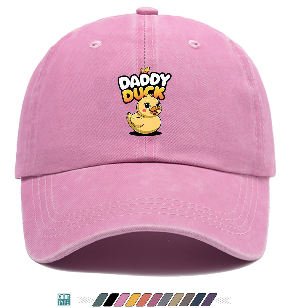 1pc "DADDY DU" Fun Rubber Duck Print Baseball Cap, Cute Cartoon Sun Hat, Fashion Casual All-Match Unisex Duckbill Cap, Adjustable Size, Dad Fishing Hat, Mom Shopping Hat, Hiking Riding Hat, Suitable for Daily Outing, Park Play, Party Gathering