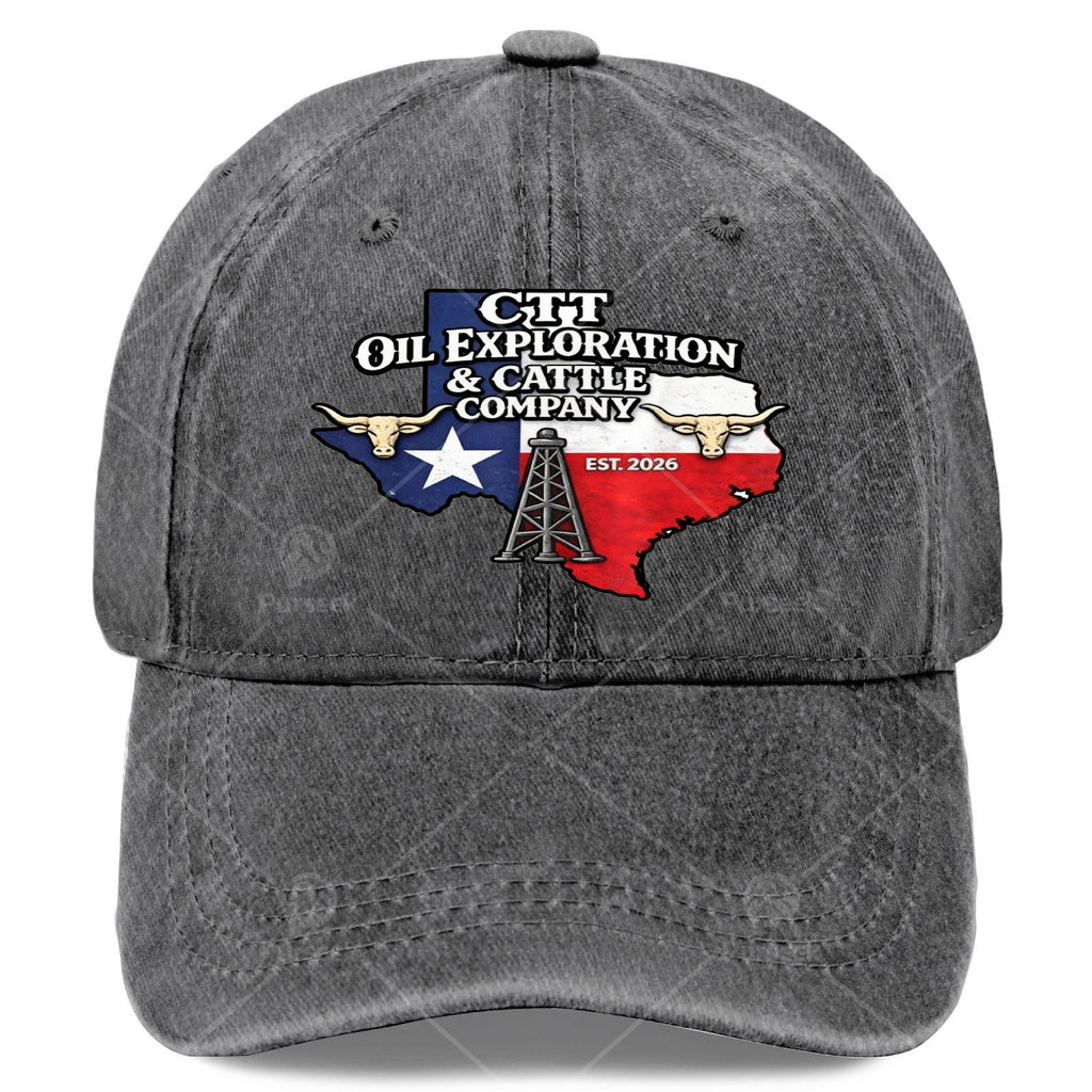 CTT Oil Exploration Cattle Company Texas Baseball Unisex Soft Washed