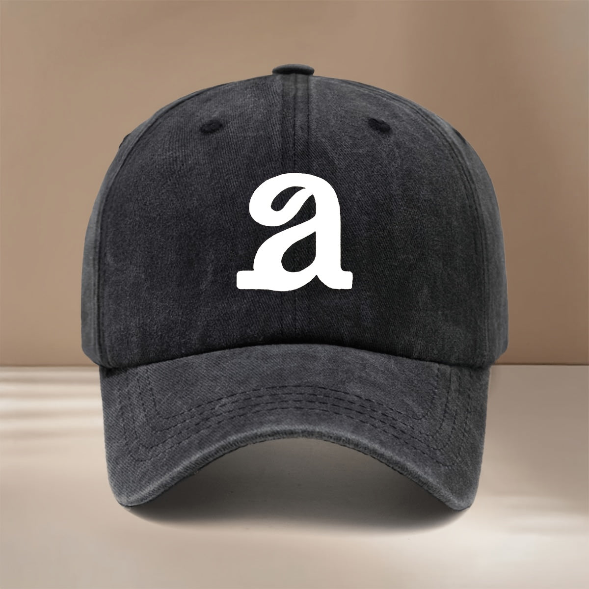 Baseball Cap with "a" Letter Graphic Print, Stylish and Unique Snapback Hat for Men and Women, Hip-hop Style Cap for Vacation, Travel, Gatherings, and Camping. Lightweight and Comfortable with a Curved Brim That Slims the Face. Adjustable Size.