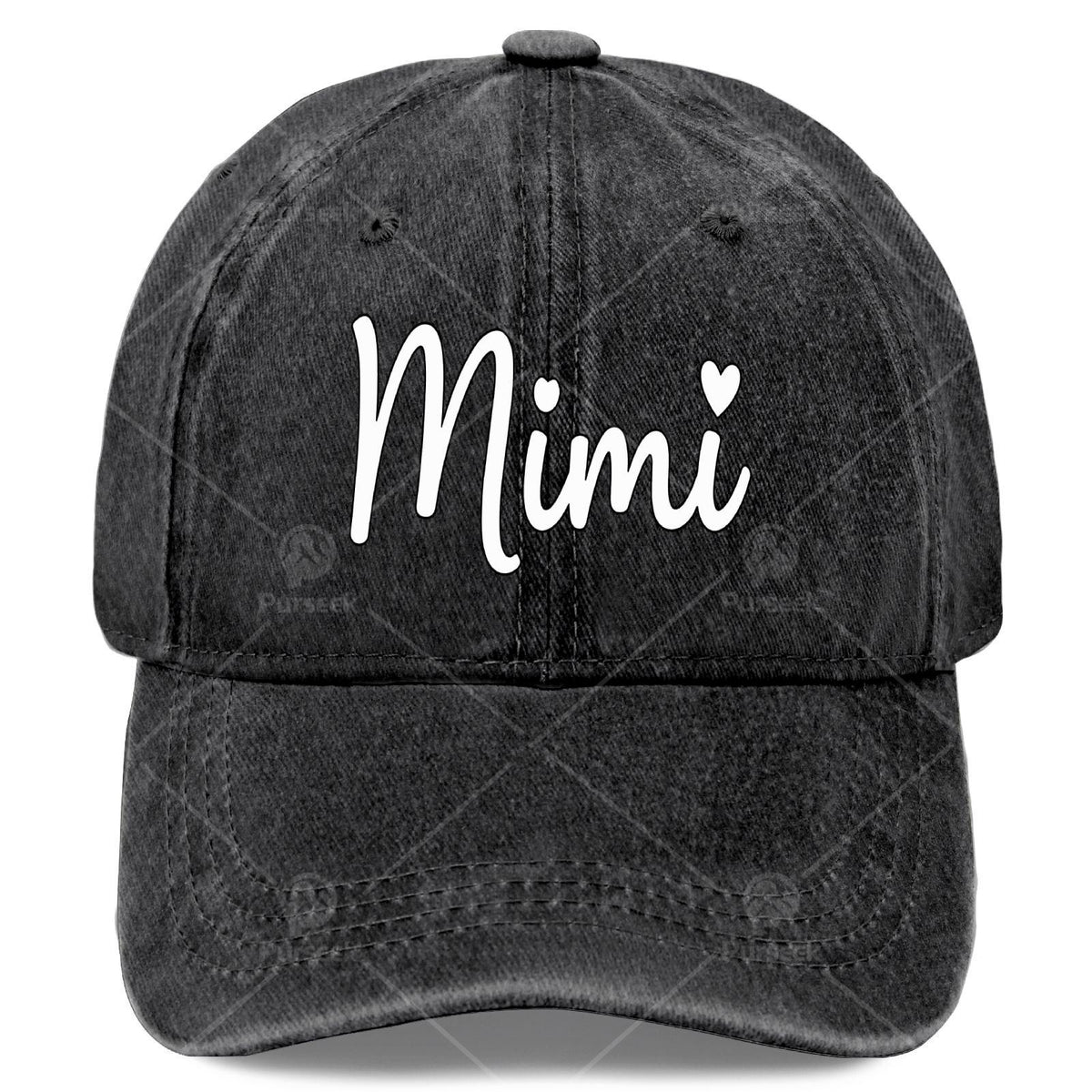 Grandparent Mimi Baseball Hat Unisex Low Profile Washed Distressed Cap