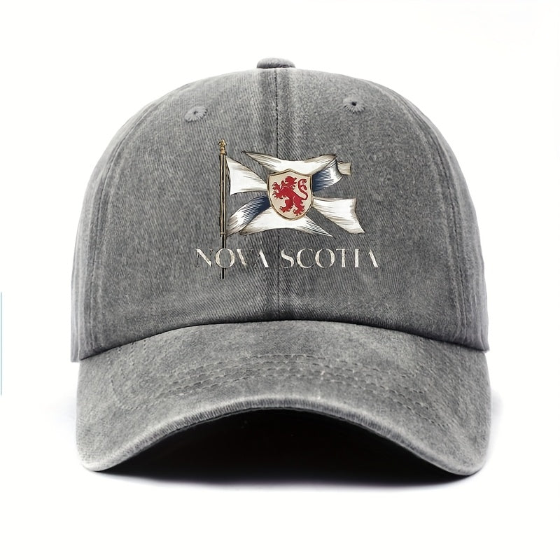 Nova Scotia Flag Baseball Cap - Lightweight, Adjustable, Vintage Style, Polyester, Hand Washable, Ideal for Outdoor And Casual Wear, Daily Cap | Vintage Style Cap | Lightweight