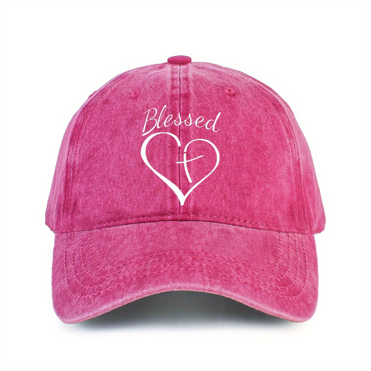 Baseball Cap Printed Washed Distressed Dad Hat Lightweight Solid Color Adjustable Sun Hat for Men And Women
