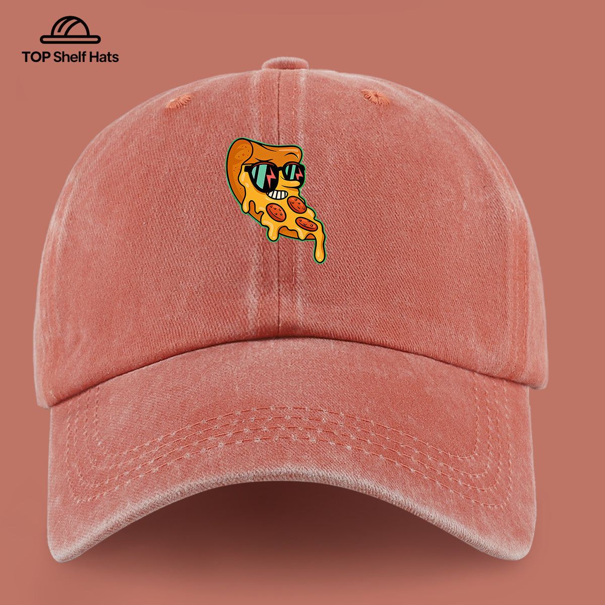 1pc Funny Pizza Slice Print Baseball Cap - Adjustable Vintage PAPA Trucker Dad Hat Suitable for &, Lightweight Breathable for Outdoor, Beach, Skateboarding, Casual Wear - Pizza-Themed, Parties, Daily Fashion Accessory