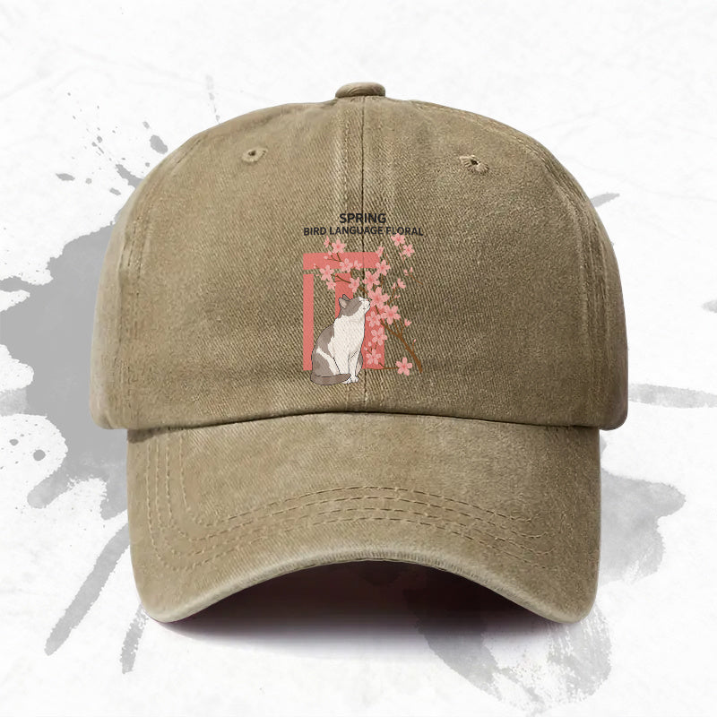 1pc, Adjustable Baseball Cap with Cute Cat Design, Lightweight Printed Craft Women'S Hat, Men'S Trendy Cap with Cat Pattern, Ideal Gift for Weddings, Parties, Birthdays