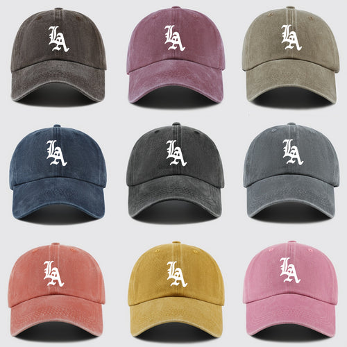 "LA" Printed Baseball Cap Dad Hat, Street Style Golf Cap Mom And Dad Matching, Breathable Comfortable Unisex Design, Workwear Style Trucker Hat, Urban Series Hat Suitable for Parties, Driving, Hip-Hop, Skateboarding, Cycling, Sports, Fitness