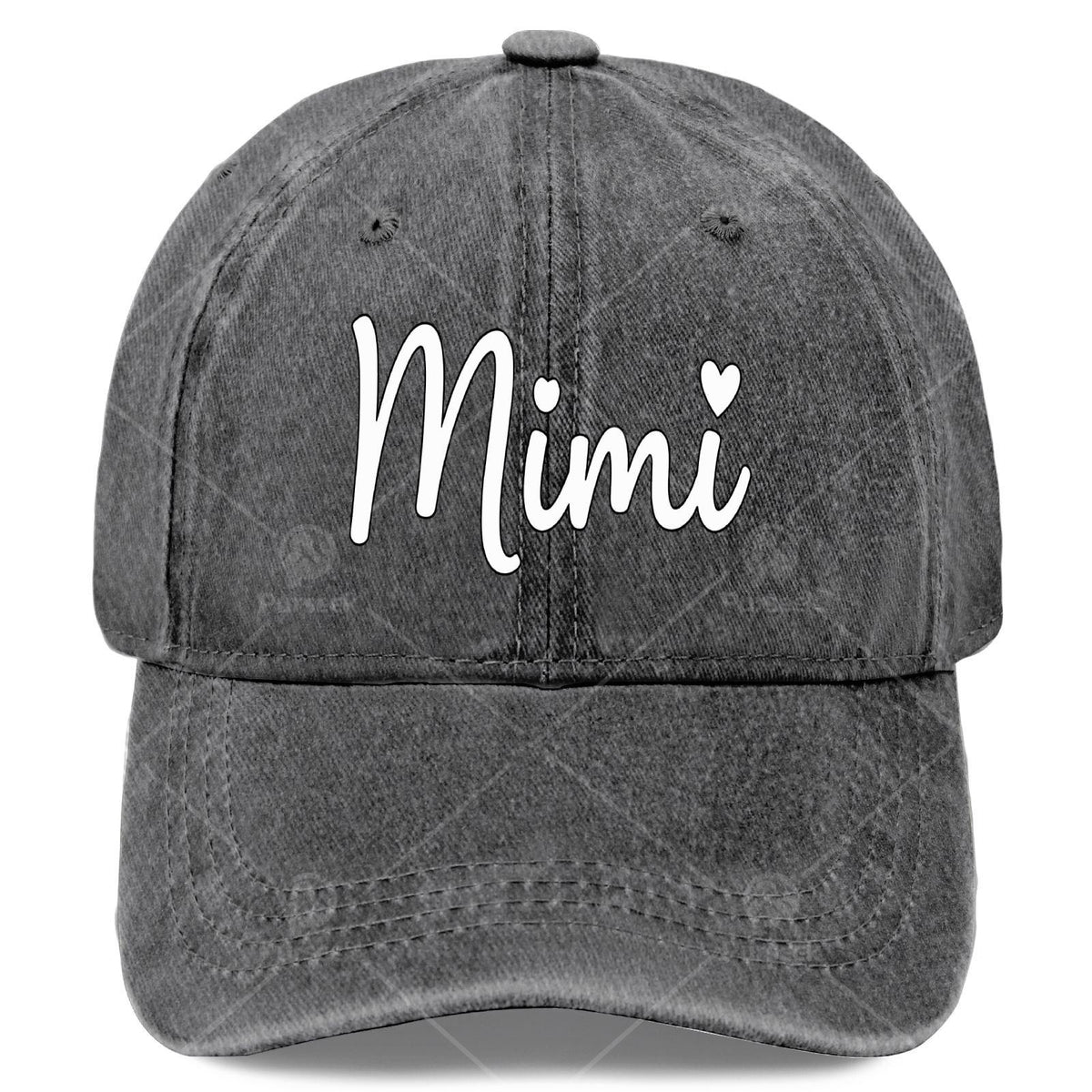 Grandparent Mimi Baseball Hat Unisex Low Profile Washed Distressed Cap