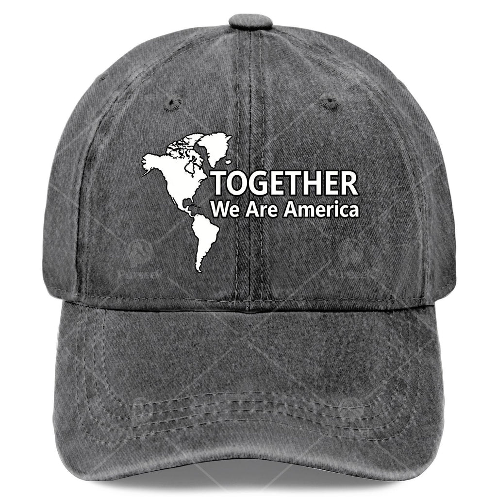 Together We Are America Baseball Hat Unisex Classic Washed Distressed Cap
