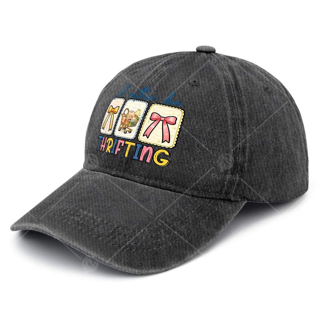 Thrifting Lover Vintage Coquette Bow Id Rather Be Thrifting Baseball Hat