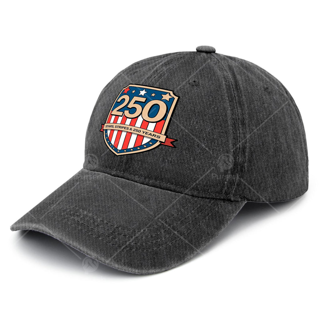 250 Years Usas Flag American 250Th Anniversary Patriotics Baseball Hat Unisex