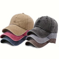 6pcs Vintage Distressed Low-Cut Adjustable Unisex Sports Cap | Baseball Cap, Perfect Birthday Gift, Machine Washable