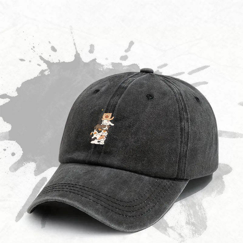 1P 1pc, Adjustable Baseball Cap with "Cute Cat" Design, Lightweight Printed Women's Hat, "Cat Pattern" Men's Trendy Cap, an Ideal Gift for Weddings, Parties, and Birthdays.