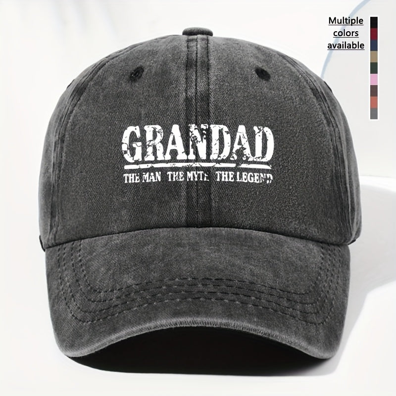 Unisex Letter Print Washed Vintage Baseball Cap, Fashionable Sun Outdoor Hat for Men and Women, Adjustable Trucker Hat Suitable for All Seasons and Daily Wear