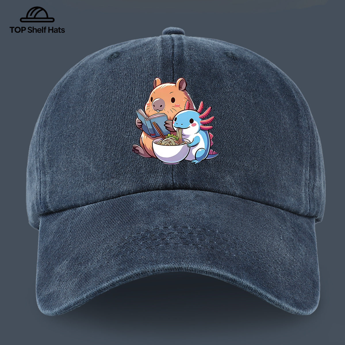 1pc Cap Compatible for Women & Men - Capybara & Salamander Print Adjustable Snapback, Lightweight Breathable Unisex Outdoor Hat with Capybara & Salamander, Valentine'S Gift, Casual Wear For, Beach, Daily Use (Ideal for For)