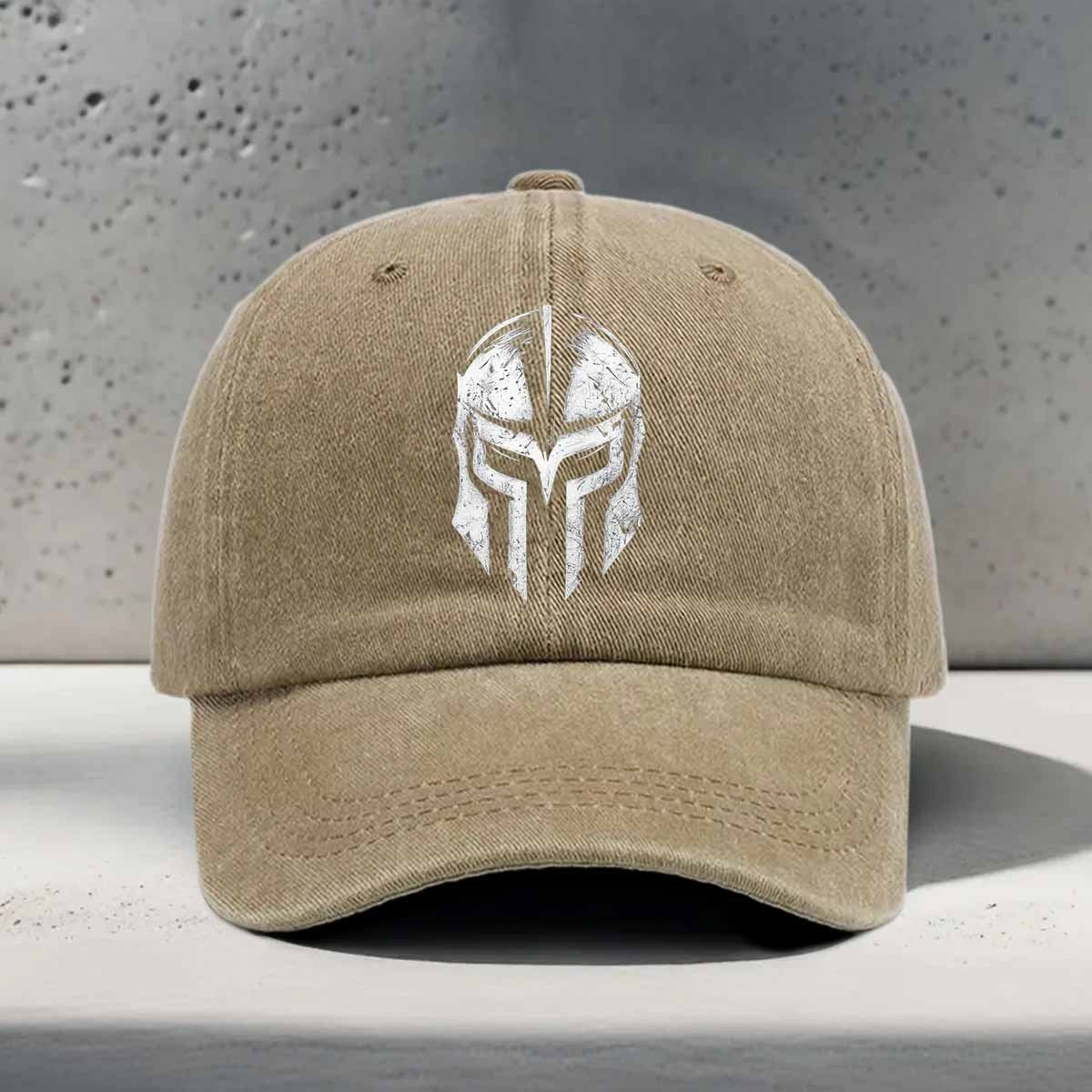 Women'S Baseball Cap, Spartan Warrior Element Pattern, Conveying The Concept of Power And Courage, Classic Retro, Street Trendy, Unisex Duckbill Hat, Suitable for Ancient Greek Theme Parties, Historical Cultural Events, Daily Outing Outdoor Sports