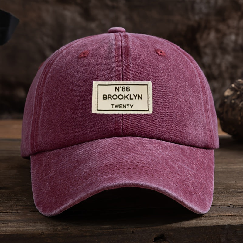 Men'S American Vintage Baseball Cap, Stylish And Versatile, Adjustable Curved Brim Duckbill Hat for Outdoor Fashion